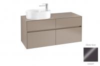 Тумба под раковину Villeroy & Boch Collaro 1200х500 мм C05800FP серый глянцевый