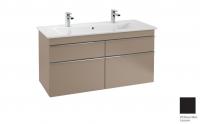 Тумба под раковину Villeroy & Boch Venticello 1153х502 мм A92901PD лак чёрный матовый