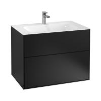 Тумба под раковину Villeroy & Boch Finion 796х498 мм F01000PD чёрный матовый