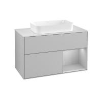 Тумба под раковину Villeroy & Boch Finion 1000х501 мм F661GJGJ светло-серый/светло-серый