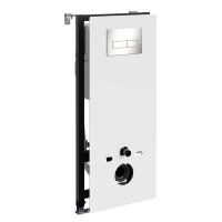 Инсталляция для унитаза WasserKraft Abens 20TLT.010.ME.WH.BN03 белое стекло/никель