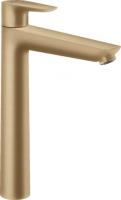 Смеситель для раковины Hansgrohe Talis E 240 ComfortZone высокий излив, донный клапан 71716140 бронза шлифованная
