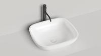 Раковина накладная Salini Gloria 08 495x445 мм S-Stone 1102208M белый матовый