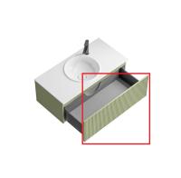 Фасад "Волна" для тумбы Aqwella Боско 99 см BOS07VOL99SH шалфей зеленый
