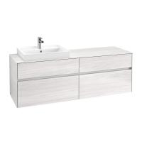Тумба под раковину Villeroy & Boch Collaro 1600х500 мм C02200E8 белое дерево
