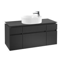 Тумба под раковину Villeroy & Boch Legato 1200х500 мм B77400PD лак чёрный матовый