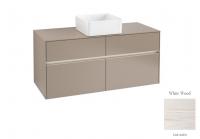 Тумба под раковину Villeroy & Boch Collaro 1200х500 мм с подсветкой C041L0E8 белое дерево
