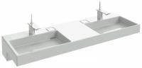 Раковина двойная Jacob Delafon Terrace 1500х490 мм с подсветкой EXA9112-00 белый