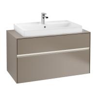 Тумба под раковину Villeroy & Boch Collaro 1000х500 мм с подсветкой C020L0VG трюфель серый