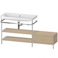 Консоль с раковиной Duravit Happy D.2 Plus 1600х490 мм HP4853N7171 хром/средиземноморский дуб