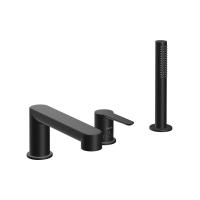 Смеситель для ванны Ravak Puri black PU 026.20 на 3 отверстия X070186 чёрный