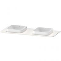 Консоль для тумбы Duravit Happy D.2 Plus 1300х550 мм с двумя вырезами HP032KB2222 белый глянец