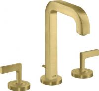Смеситель для раковины Axor Citterio на 3 отверстия 39135950 шлифованная медь
