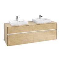 Тумба под раковину Villeroy & Boch Collaro 1600х500 мм с подсветкой C021L0VJ северныый дуб