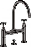 Смеситель для раковины Axor Montreux 220 ComfortZone на 2 отверстия 16510330 полированный чёрный хром