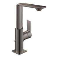 Смеситель для раковины Grohe Allure L-Size высокий поворотный излив, донный клапан 32 146 A01 графит тёмный