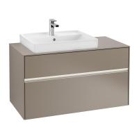 Тумба под раковину Villeroy & Boch Collaro 1000х500 мм с подсветкой C017L0VG трюфель серый