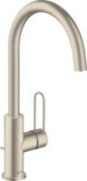 Смеситель для раковины Axor Uno 240 ComfortZone 38036820 никель шлифованный