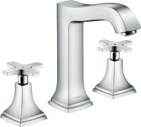 Смеситель для раковины Hansgrohe Metropol Classic 160 ComfortZone 3 отверстия, донный клапан 31307000