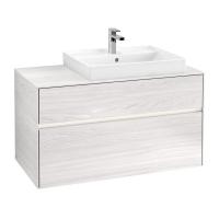 Тумба под раковину Villeroy & Boch Collaro 1000х500 мм с подсветкой C018L0E8 белое дерево