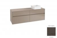 Тумба под раковину Villeroy & Boch Collaro 1600х500 мм C05100FQ дуб графитовый