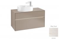 Тумба под раковину Villeroy & Boch Collaro 1000х500 мм с подсветкой C055L0E8 белое дерево