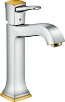 Смеситель для раковины Hansgrohe Metropol Classic 160 ComfortZone донный клапан 31302090  хром/золото
