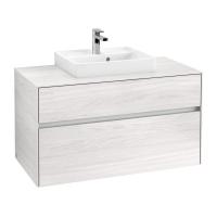 Тумба под раковину Villeroy & Boch Collaro 1000х500 мм C01600E8 белое дерево