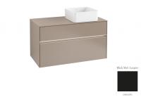 Тумба под раковину Villeroy & Boch Collaro 1000х500 мм с подсветкой C040L0PD чёрный матовый