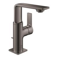 Смеситель для раковины Grohe Allure M-Size поворотный излив, донный клапан 32 757 A01 графит тёмный