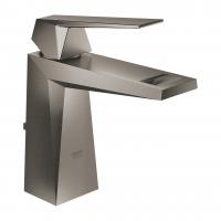 Смеситель для раковины Grohe Allure Brilliant M-Size донный клапан 23 029 AL0 графит тёмный матовый