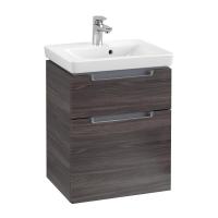 Тумба под раковину Villeroy & Boch Subway 2.0 440х352 мм A90610FQ дуб графитовый