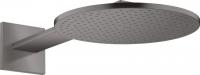 Верхний душ Axor ShowerSolutions 300 1jet с держателем 35300340 шлифованный чёрный хром