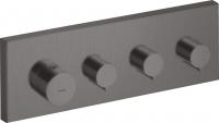 Термостат Axor Starck (внешняя часть для 3 потребителей) 10751340 шлифованный чёрный хром