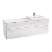 Тумба под раковину Villeroy & Boch Collaro 1600х500 мм с подсветкой C023L0E8 белое дерево