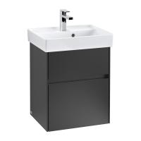 Тумба под раковину Villeroy & Boch Collaro 460х374 мм C00600PD чёрный матовый