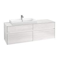 Тумба под раковину Villeroy & Boch Collaro 1600х500 мм с подсветкой C026L0E8 белое дерево