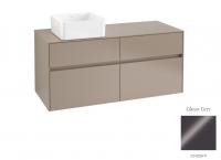 Тумба под раковину Villeroy & Boch Collaro 1200х500 мм C04200FP серый глянцевый