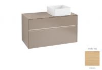 Тумба под раковину Villeroy & Boch Collaro 1000х500 мм с подсветкой C040L0VJ северный дуб