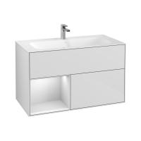 Тумба под раковину Villeroy & Boch Finion 996х498 мм F030GFGF белый глянцевый/белый глянцевый