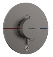 Термостат Hansgrohe ShowerSelect Comfort S (внешняя часть для 1 потребителя с доп.выходом) 15562340 шлифованный чёрный хром