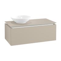 Тумба под раковину Villeroy & Boch Legato 1000х500 мм с подсветкой B605L0VK мягкий серый