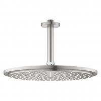 Верхний душ Grohe Rainshower Cosmopolitan 310 (потолочный кронштейн 142 мм, 1 режим струи) 26 067 DC0 суперсталь