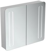 Зеркальный шкаф Ideal Standard Mirror&light 830x730 мм T3388AL алюминий