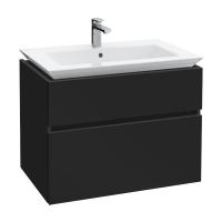 Тумба под раковину Villeroy & Boch Legato 800х500 мм B55800PD лак чёрный матовый
