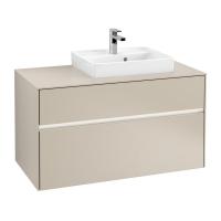 Тумба под раковину Villeroy & Boch Collaro 1000х500 мм с подсветкой C015L0VK мягкий серый