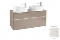Тумба под раковину Villeroy & Boch Collaro 1200х500 мм с подсветкой C060L0E8 белое дерево