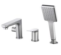 Смеситель для ванны Lemark Bronx на 3 отверстия LM3745GM графит