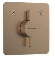 Смеситель Hansgrohe DuoTurn Q (внешняя часть для 2 потребителей) 75414140 шлифованная бронза
