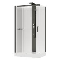 Душевая кабина B&W G8708 Galaxy 1100х800х2170 мм 8708000GM профиль оружейная сталь, низкий поддон